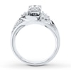 Thumbnail Image 2 of Now + Forever Diamond Bridal Set 3/8 ct tw Princess-cut 10K White Gold