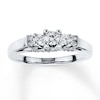 Thumbnail Image 0 of Diamond Ring 3/8 ct tw Round-cut 10K White Gold