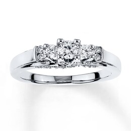 Now + Forever Diamond Ring 3/8 ct tw Round-cut 10K White Gold