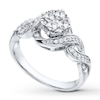 Thumbnail Image 2 of Diamond Engagement Ring 1/2 ct tw Round-Cut 10K White Gold