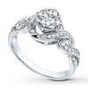 Thumbnail Image 2 of Diamond Engagement Ring 1/2 ct tw Round-Cut 10K White Gold