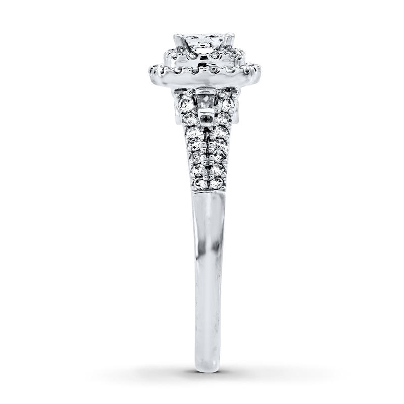 Engagement Ring 5/8 ct tw Diamonds 10K White Gold