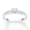 Thumbnail Image 0 of Three-Stone Promise Ring 1/6 ct tw Diamonds 10K White Gold