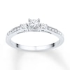 Thumbnail Image 1 of Three-Stone Promise Ring 1/6 ct tw Diamonds 10K White Gold