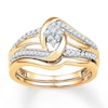 Thumbnail Image 0 of Diamond Bridal Set 1/4 ct tw Round-cut 10K Yellow Gold