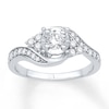 Thumbnail Image 0 of Diamond Engagement Ring 5/8 ct tw Round-cut 14K White Gold