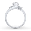 Thumbnail Image 1 of Diamond Engagement Ring 5/8 ct tw Round-cut 14K White Gold