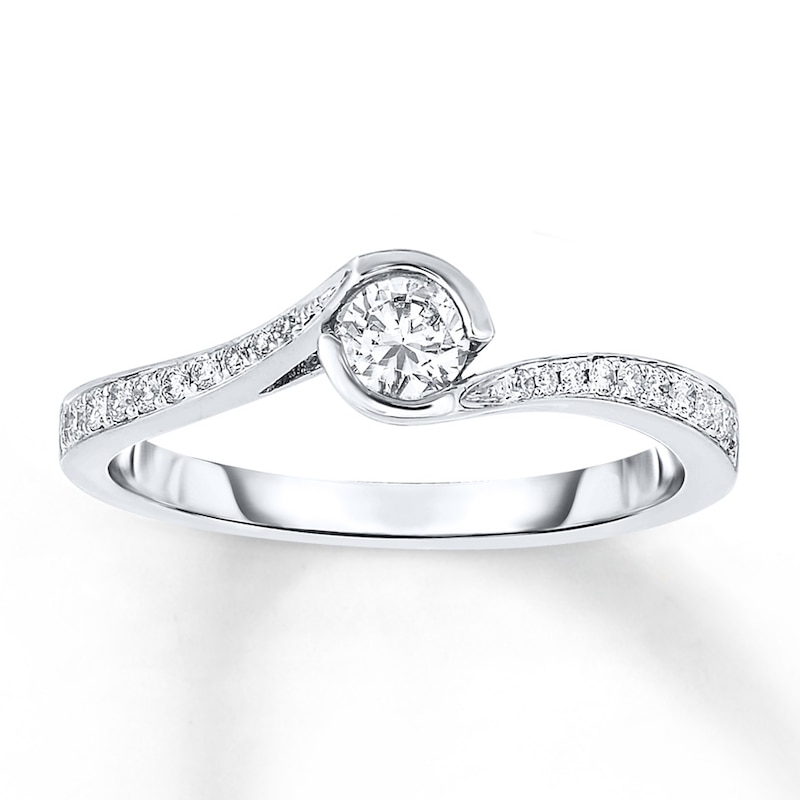 Main Image 1 of Now + Forever Diamond Engagement Ring 1/4 ct tw Round-cut 10K White Gold