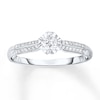 Thumbnail Image 0 of Diamond Engagement Ring 1/3 ct tw Round-cut 10K White Gold