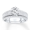 Thumbnail Image 1 of Now + Forever Diamond Bridal Set 1-1/5 ct tw Round-cut 14K White Gold