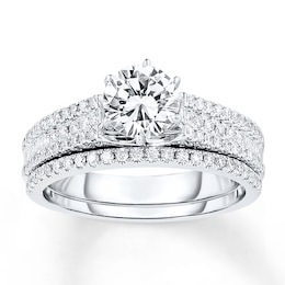 Now + Forever Diamond Bridal Set 1-1/5 ct tw Round-cut 14K White Gold