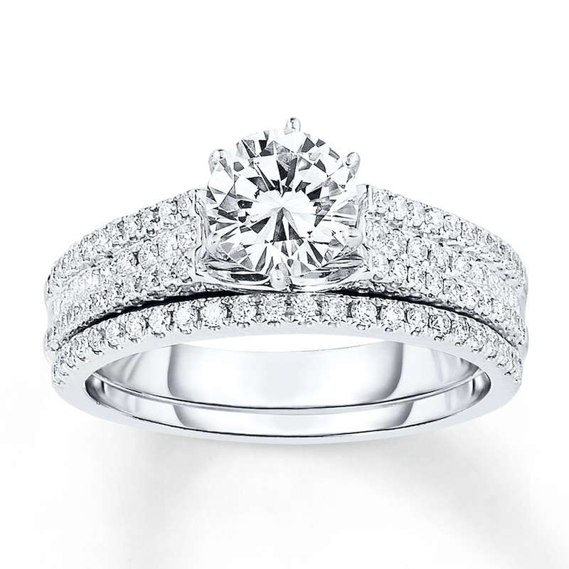 Main Image 1 of Now + Forever Diamond Bridal Set 1-1/5 ct tw Round-cut 14K White Gold