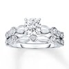 Thumbnail Image 0 of Diamond Bridal Set 7/8 ct tw Round-cut 14K White Gold