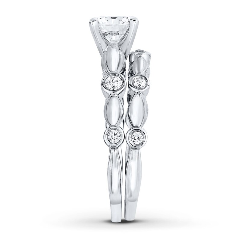 Diamond Bridal Set 7/8 ct tw Round-cut 14K White Gold