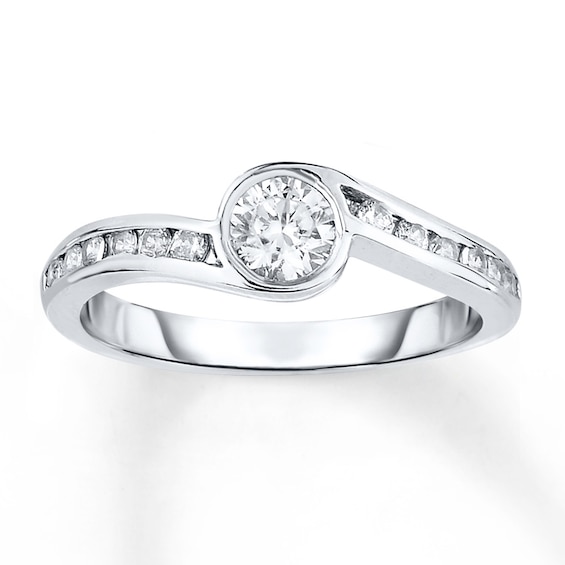 Now + Forever Diamond Engagement Ring 5/8 ct tw Round-cut 14K White Gold