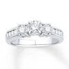 Thumbnail Image 0 of Memories Moments Magic Three-Stone Ring 5/8 ct tw Diamonds 10K White Gold