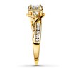 Diamond Engagement Ring 5/8 ct tw Princess-cut 10K Yellow Gold