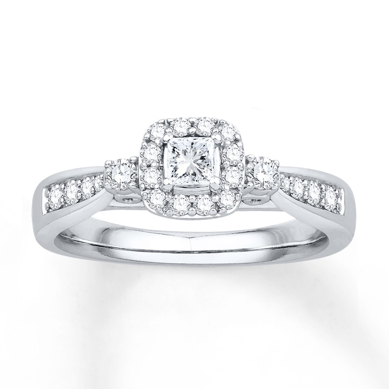 Main Image 1 of Now + Forever Engagement Ring 1/2 ct tw Diamonds 10K White Gold