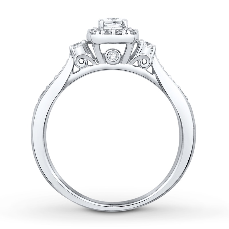 Main Image 2 of Now + Forever Engagement Ring 1/2 ct tw Diamonds 10K White Gold
