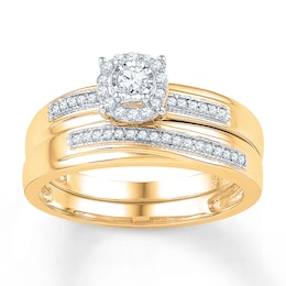 Now + Forever Diamond Bridal Set 1/5 ct tw Diamonds 10K Yellow Gold