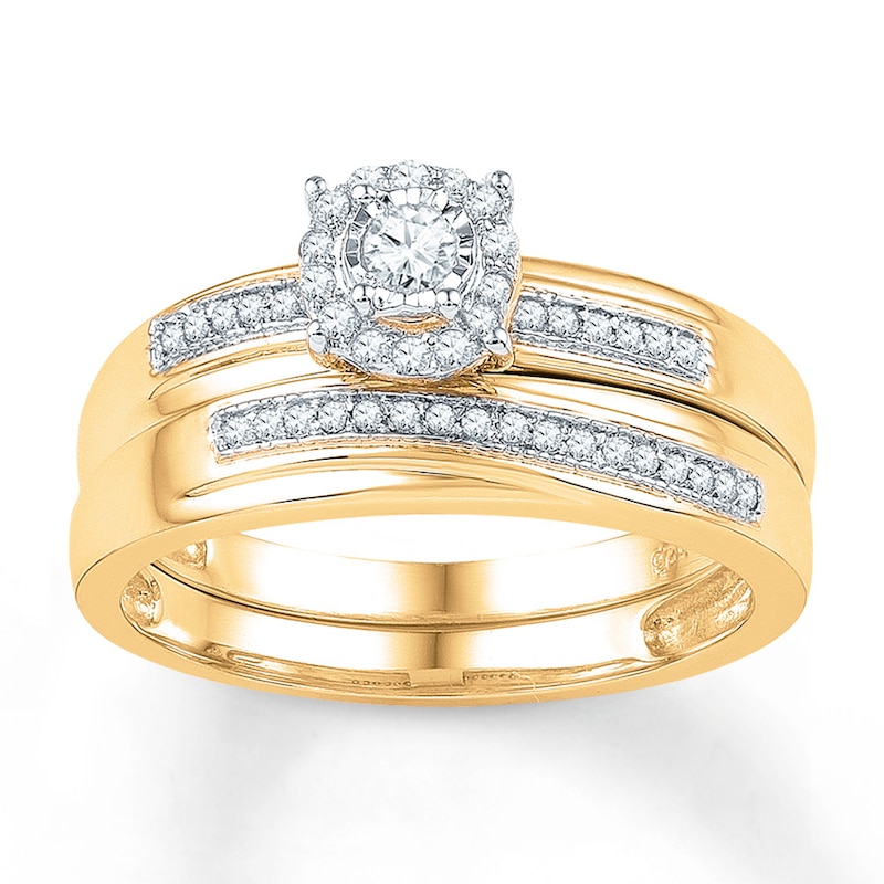 Main Image 1 of Now + Forever Diamond Bridal Set 1/5 ct tw Diamonds 10K Yellow Gold