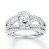 Thumbnail Image 0 of Diamond Bridal Set 3/4 ct tw Round-cut 10K White Gold