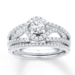 Now + Forever Diamond Bridal Set 3/4 ct tw Round-cut 10K White Gold