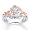 Thumbnail Image 1 of Now + Forever Diamond Bridal Set 1/3 ct tw Round-cut 10K Two-Tone Gold