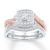 Thumbnail Image 1 of Now + Forever Diamond Bridal Set 1/2 ct tw Round-cut 10K Two-Tone Gold