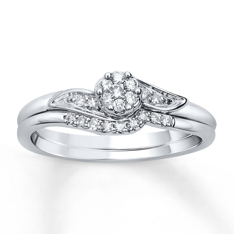 Main Image 1 of Now + Forever Diamond Bridal Set 1/6 ct tw Round-cut 10K White Gold