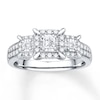 Thumbnail Image 0 of Memories Moments Magic Three-Stone Ring 1/2 ct tw Diamonds 14K White Gold