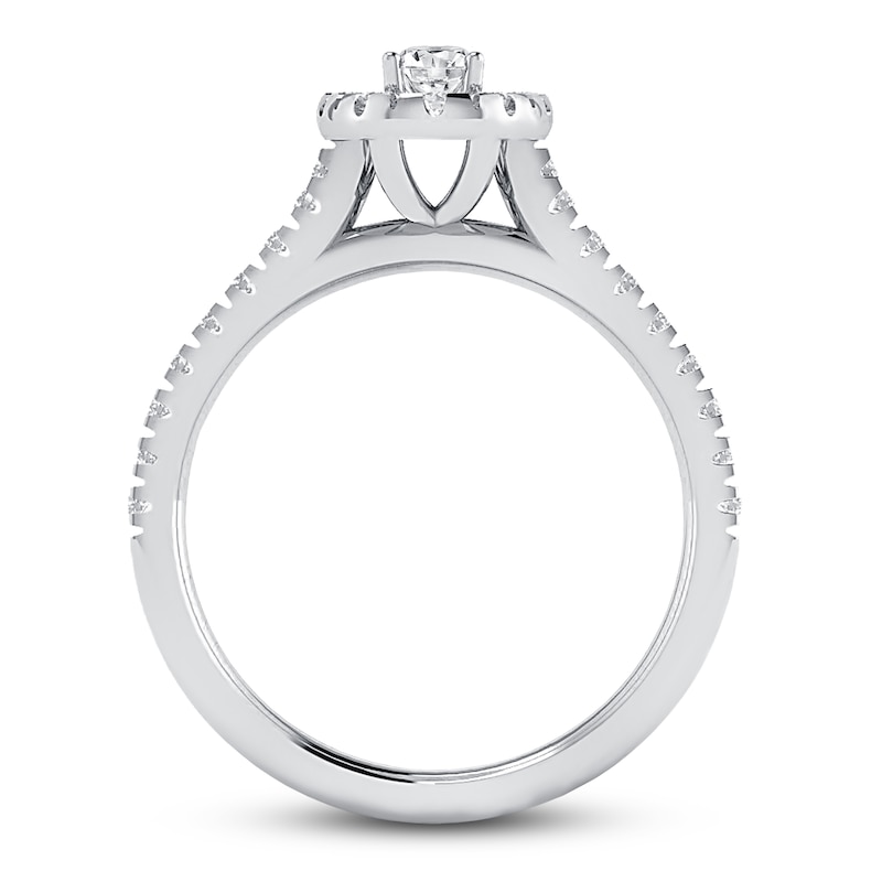 Diamond Bridal Set 5/8 ct tw Oval-cut 14K White Gold