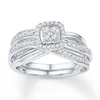 Thumbnail Image 1 of Now + Forever Diamond Bridal Set 3/8 ct tw Round-cut 10K White Gold