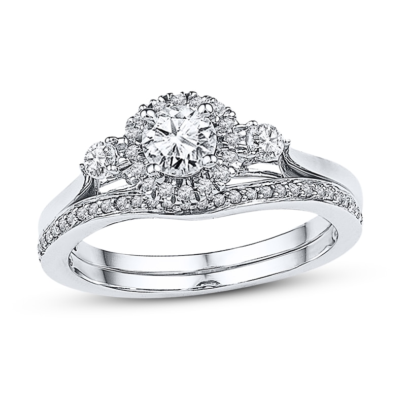 Main Image 1 of Now + Forever Diamond Bridal Set 5/8 ct tw Round-cut 14K White Gold