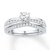 Thumbnail Image 1 of Now + Forever Diamond Bridal Set 7/8 ct tw Round-cut 14K White Gold