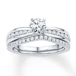 Now + Forever Diamond Bridal Set 7/8 ct tw Round-cut 14K White Gold