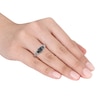 Thumbnail Image 1 of Black Diamond Engagement Ring 1 ct tw Round-cut 10K White Gold