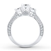 Thumbnail Image 1 of 3-Stone Diamond Ring 1 ct tw Princess-cut 14K White Gold