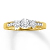 Thumbnail Image 0 of Three-Stone Diamond Ring 1/2 ct tw Round-cut 14K Yellow Gold