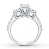 Thumbnail Image 2 of Memories Moments Magic 3-Stone Diamond Ring 1 ct tw Princess-cut 14K White Gold