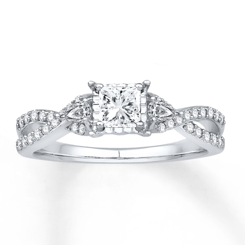 Main Image 1 of Now + Forever Diamond Engagement Ring 5/8 ct tw Princess-cut 14K White Gold
