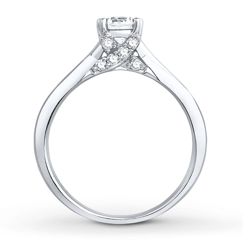 Diamond Engagement Ring 1/2 ct tw Round-cut 14K White Gold