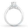 Thumbnail Image 1 of Diamond Engagement Ring 1/2 ct tw Round-cut 14K White Gold
