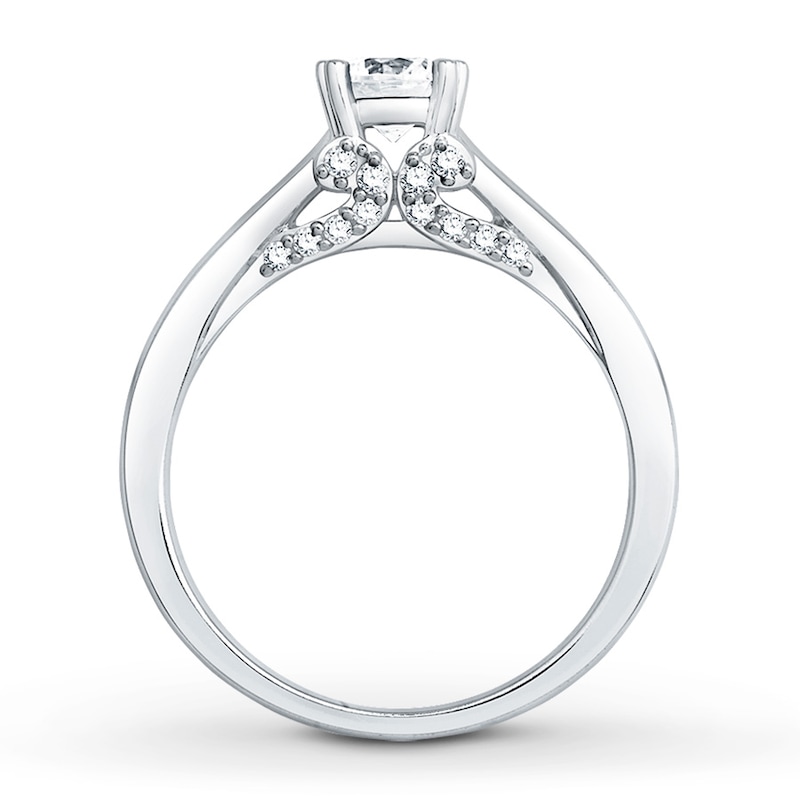 Diamond Engagement Ring 1/2 ct tw Round-cut 14K White Gold