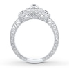 Thumbnail Image 2 of Memories Moments Magic Diamond Engagement Ring 1/2 ct tw Round-cut 14K White Gold