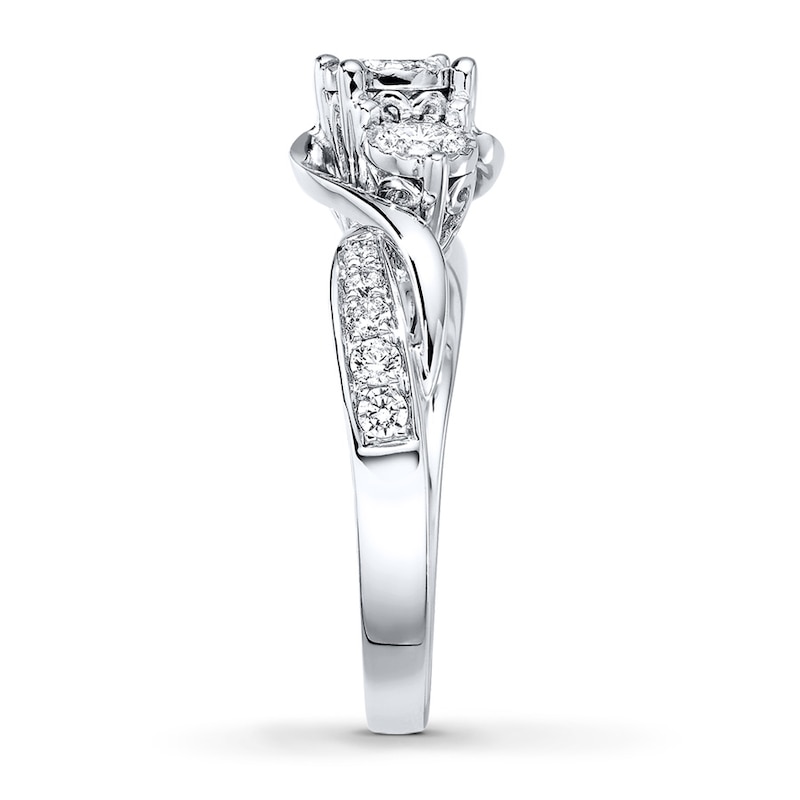 3-Stone Diamond Ring 1 ct tw 14K White Gold