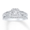 Thumbnail Image 1 of Now + Forever Bridal Set 5/8 ct tw Diamonds 14K White Gold