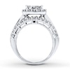 Thumbnail Image 2 of Now + Forever Diamond Engagement Ring 3 cttw Princess & Baguette 14K White Gold