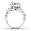 Thumbnail Image 1 of Diamond Engagement Ring 3 cttw Princess & Baguette 14K White Gold