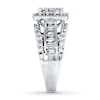 Thumbnail Image 3 of Now + Forever Diamond Engagement Ring 3 cttw Princess & Baguette 14K White Gold